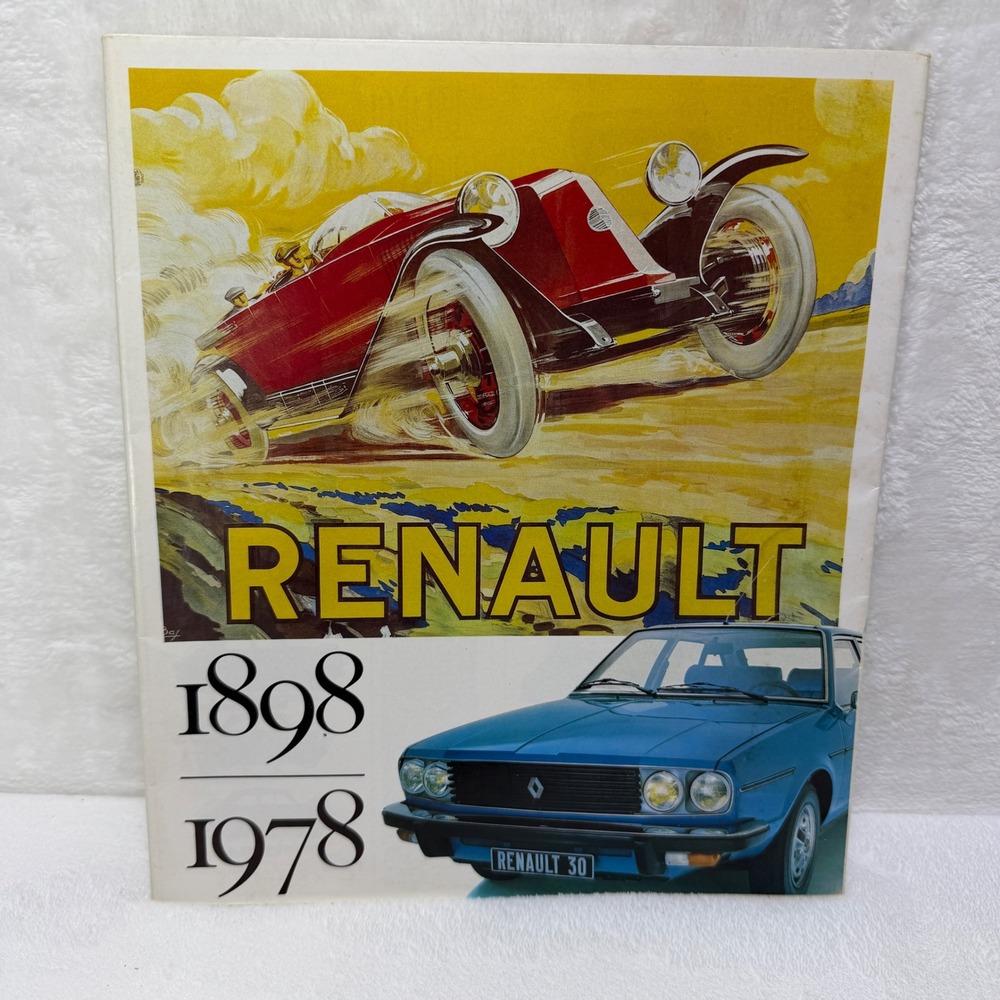 Vintage Renault Car History Poster‎ 1898-1978 French Automotive Timeline Art